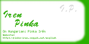 iren pinka business card